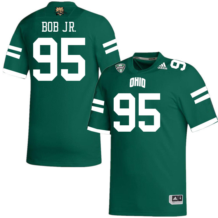 Ohio Bobcats #95 Walter Bob Jr. College Football Jerseys Stitched-Green